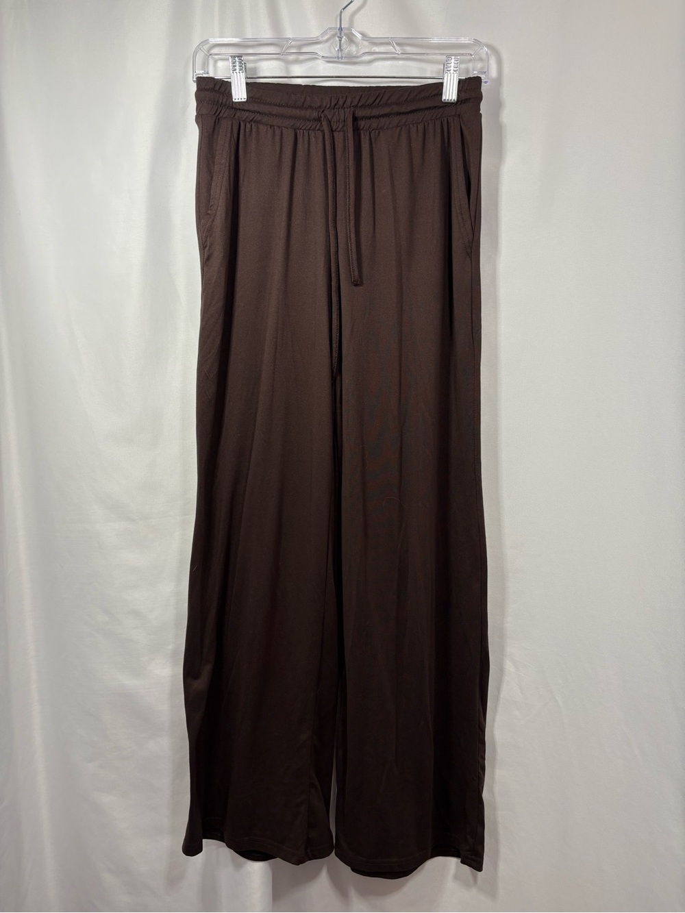 eye candy Chocolate Brown Soft Straight-Leg Drawstring Pants Size Medium